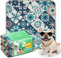 FXW Washable Pee Pads for Dogs, Puppy Pads with Super Absorbent, Specifically Designed for Potty Training, 35" Square, Tie-Dye Beige, 2 Packs