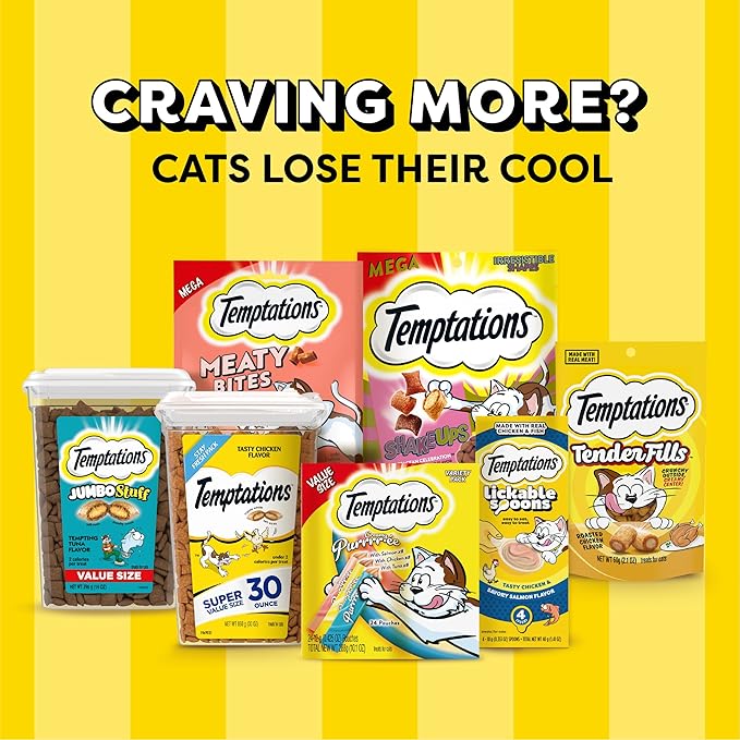 Temptations Creamy Puree Squeezable Lickable Cat Treats, Wet Cat Treats with Beef Liver and Cheese Variety Pack, 0.42 oz. Tubes, 24 Count