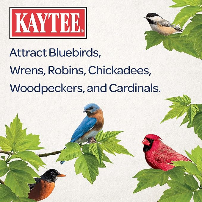 Kaytee Wild Bird Food Mealworms For Bluebirds, Wrens, Robins, Chickadees, Woodpeckers, Cardinals & Chickens, 2 Pound