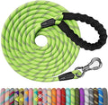 NTR Heavy Duty Large Dog Leash, Reflective Leash with Swivel Lockable Hook and Comfortable Padded Handle, Puppy for Walking, Hunting, Camping, Backyard Small Medium Dogs, Green, 30ft*1/2''