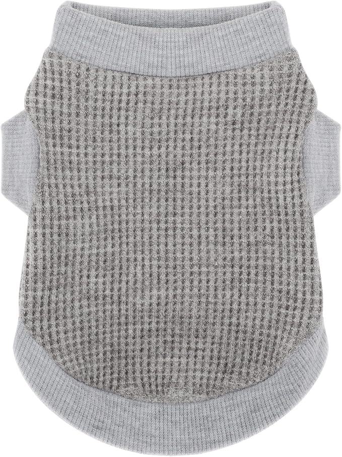 Cozy and Functional Dog Shirts for Small Puppies: Stretchable Gray Attire with Easy-On Design, Ideal for Chihuahuas and Yorkies - Enhance Comfort and Playfulness on Chill Days Medium