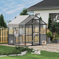 Large Outdoor Cat Enclosure for Multiple Cats - Weatherproof Catio with UV Cover, Platform & Side Door