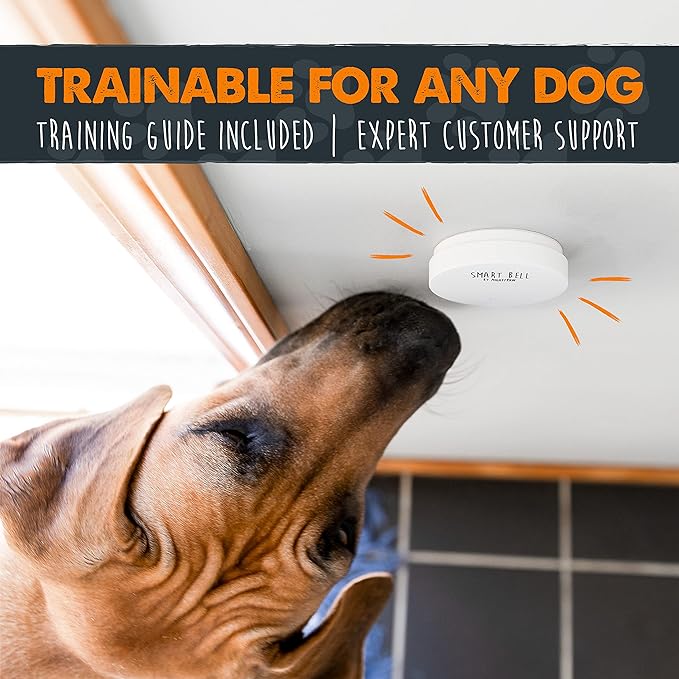 Mighty Paw Smart Bell 2.0 – Potty Training Button for Dogs & Puppies – Train Your Dog to Ring The Bell – Wireless Pet Communication (1 Pack)