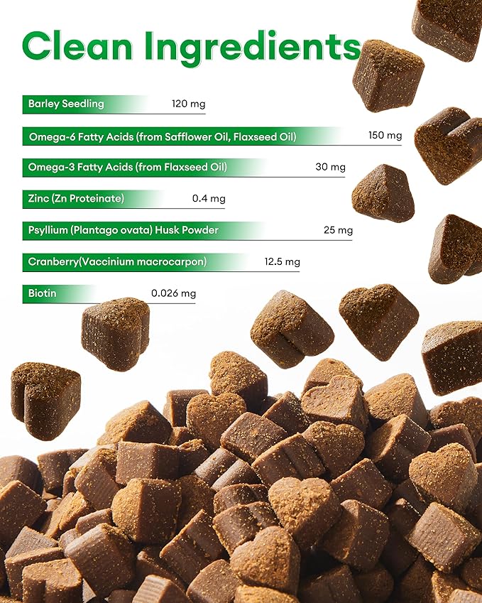 Cat Hairball Remedy Chews,300 Chews,Natural Hairball Treatment for All Cats,Supports Skin,Coat,Digestive & Urinary Health,Chicken Flavor