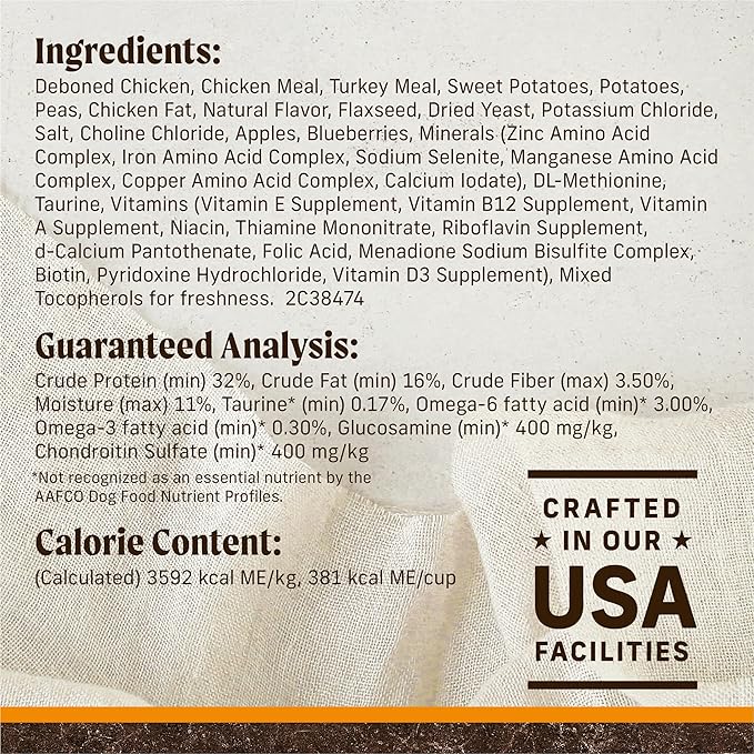 Merrick Premium Grain Free Dry Adult Dog Food, Wholesome And Natural Kibble With Real Chicken And Sweet Potato - 10.0 lb. Bag