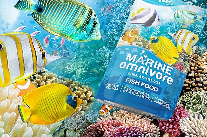 8oz Marine Fish Food for Advanced Breeders. Complete Saltwater Fish Gel Diet. Proudly Made in The USA, Using Premium Ingredients, Ocean Reef Nutrition, Fortified Gourmet Formula. Enjoy...…