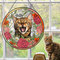 Lovely POD Suncatcher Stained Glass Windows for Cat, Memorial Keepsake Remembrance Gift for Fur Lovers, Sympathy Ornament Window Hanging Gift for Loss of Cat, Home Decor Gifts for Pet Day, Christmas