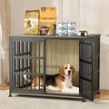 41'' Dog Crate Furniture Large Breed Dog Crate Dog Kennels for Inside Wooden Dog Crates End Table Heavy Duty Indoor Combination Cage for Medium to Large Dogs Maple