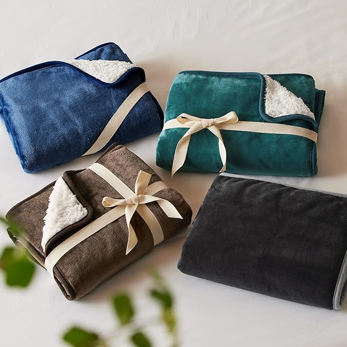 Bedsure Cat Blanket for Indoor Cats - Waterproof Calming Cat Blankets for Couch Bed Protection, Sherpa Fleece Pet Blanket, Soft Plush Reversible Throw Furniture Protector, 60"x50", Green