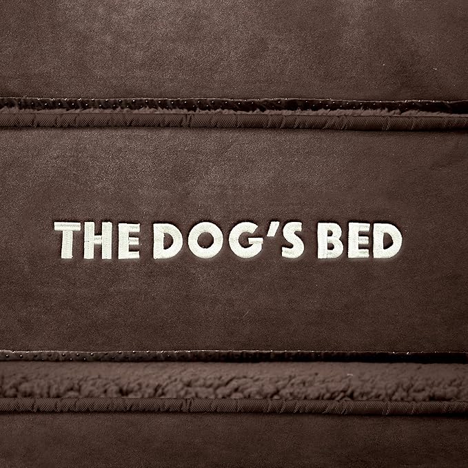 The Dog’s Bed Orthopedic Memory Foam Dog Bed Mattress, Plush Fabric, Brown Plush, Small, 2-Inch