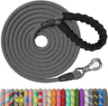 NTR Heavy Duty Dog Leash, Black 10MM 15FT Training Leash with Swivel Lockable Hook and Comfortable Padded Handle, Dog Lead for Walking, Hunting, Camping, Backyard for Small Medium and Large Dogs