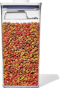 OXO Good Grips Pet POP Container – 6.0 Qt/5.7 L with Half Scoop, Ideal for up to 6.5lbs of Dog Food or 4.5lbs of Cat Food, Airtight Dog and Cat Food Storage Container, BPA Free, Clear