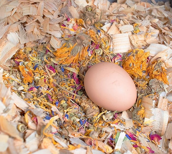 Pampered Chicken Mama Best Eggs Ever! Nesting Herbs for Chickens (2 Pounds Total) for Chicken Nesting Boxes Calcium Supplement for Chickens | Chicken Feed Supplies, Hen Treats for Coops (2 Bags)