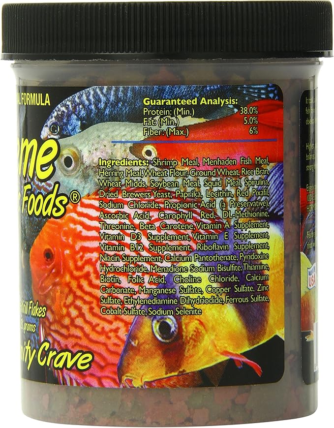 Xtreme Community Crave Flake - Krill & Spirulina Blend for Vibrant Colors, Immune Support and Digestive Health, Tropical & Freshwater Fish Nutrition – Premium Community Aquarium Food (1oz)